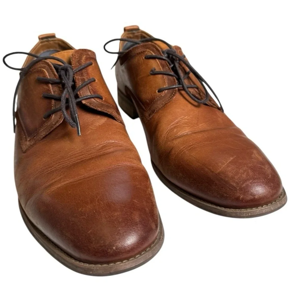 SONOMA Goods for Life Men's Brown Leather Dress Shoes - Size‎ 13